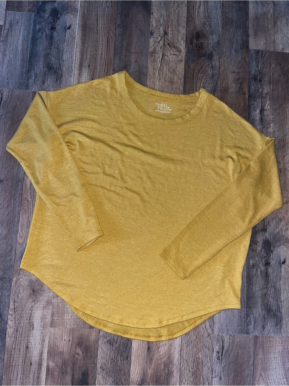 Casual Mustard Yellow Long Sleeve Top